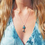 Whale Shark Turquoise Silver Pendant, thumbnail 2 of 9