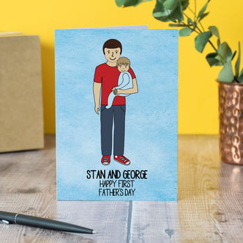 First Father's Day Portrait Card, 2 of 5
