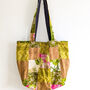 Large Colourful Sari Patchwork Cotton Tote Bags, Fair Trade, thumbnail 3 of 8