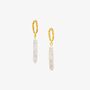 Shinju 18 K Gold Plating Real Pearl Drop Earrings, thumbnail 1 of 3