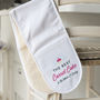 Personalised 'Queen Of Baking' Oven Gloves, thumbnail 2 of 2