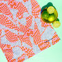 Gingham Leaf Tea Towel, thumbnail 1 of 4