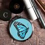 Blue Butterfly Compact Mirror And Lens Cloth Set, thumbnail 2 of 9