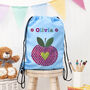 Personalised Girl's Sky Blue Waterproof Swim Bag, thumbnail 9 of 12