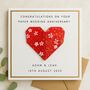 Personalised Paper 1st Anniversary Card For Husband Or Wife, thumbnail 1 of 2