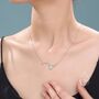 Sterling Silver Opal Wave Pendant Necklace, thumbnail 6 of 12