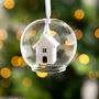 Personalised Home For Christmas Glass Dome Bauble, thumbnail 1 of 3