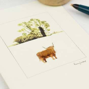 Highland Cow Greetings Card, 3 of 4