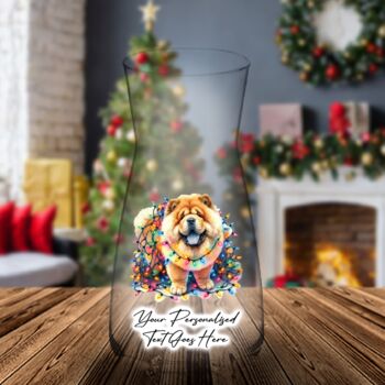 Personalised Chow Chow In Christmas Lights, 6 of 8