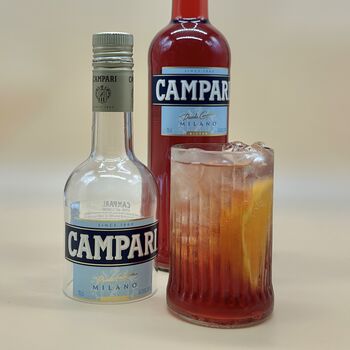 Set Of Two Campari Bottle Glasses, 8 of 11