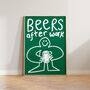 Beers After Work Doodle Kitchen Wall Art Print, thumbnail 3 of 11