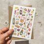 Cocktail Party A6 Folded Notelet Cards And Envelopes, thumbnail 1 of 5