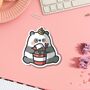 Ramen Panda Vinyl Sticker, thumbnail 3 of 5