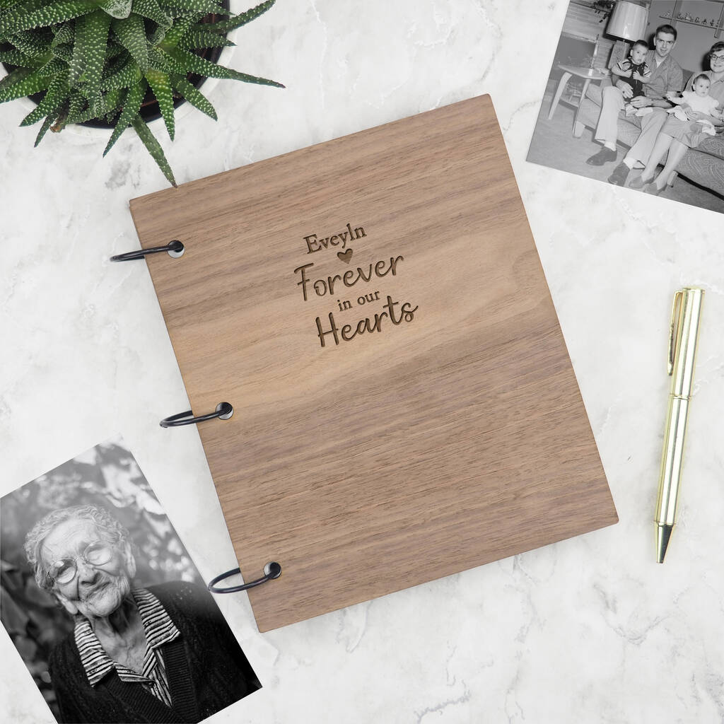 Personalised Celebration Of Life Guest Book Scrapbook By Dust and