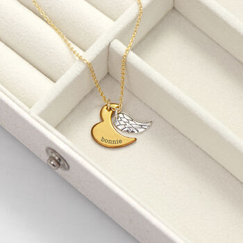 Personalised Heart And Wing Necklace, 7 of 12