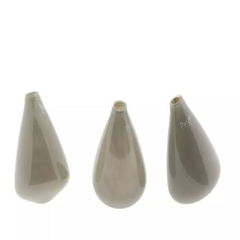 Tumbling Vase H12 D10 Cm Taupe, 3 of 6