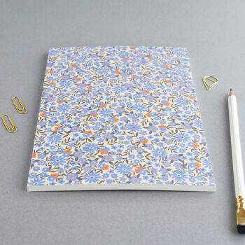 Petit Blue Floral Perfect Bound Notebook, 3 of 5