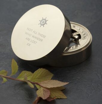 Personalised Iconic Adventurer's Sundial Compass, 5 of 7