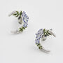 Silver Nightshade Moon Stud Earrings, thumbnail 3 of 7