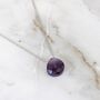 Amethyst Teardrop February Birthstone Necklace, Silver, thumbnail 1 of 5