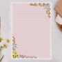 A5 Letter Writing Paper With Floral Pink Scalloped Edge, thumbnail 1 of 4