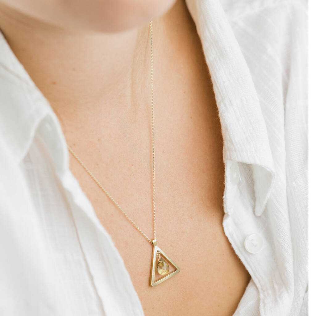 Guardian Triangle Smokey Quartz Necklace, 1 of 6