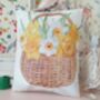 Daffodil Flower Illustration Fabric Gift Pillow, thumbnail 9 of 12