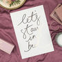 'Let's Stay In Bed' Luxury Gold Foil Unframed Print, thumbnail 2 of 2