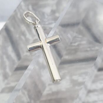 Handmade Hair Or Ashes Silver Cross Pendant, 4 of 11