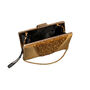 Evening Box Clutch Sustainable Golden Velvet Handbag, thumbnail 4 of 6