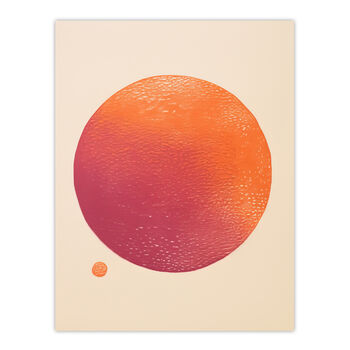 Orange Sun Simple Abstract Modern Wall Art Print, 6 of 6