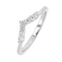 White Gold Natural Diamond Wishbone Ring, thumbnail 2 of 6