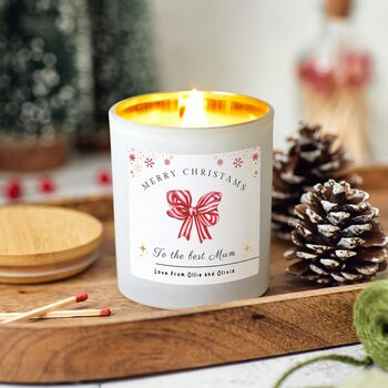 Christmas Candle Gift For The Best Mum, Personalised Present For Mothers, 2 of 9