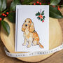 Golden Cocker Spaniel Christmas Card, thumbnail 1 of 7