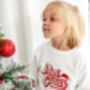 Santa Baby Embroidered Christmas Sweatshirt Jumper, thumbnail 3 of 5