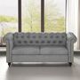 Large Two Seater Chesterfield Style Button Back Sofa, thumbnail 2 of 12