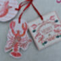 Pack Of Three Bridgerton Lobster Gift Tags, thumbnail 6 of 9