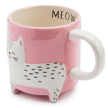Ceramic Cat Footed Mug, 3 of 5