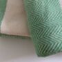 Herringbone Design Green Sofa Throw, thumbnail 6 of 8
