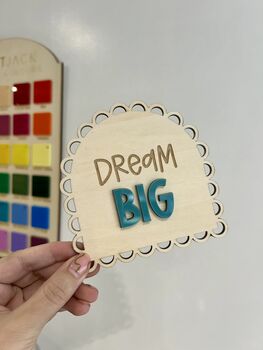 Wooden Kids Bedroom Shelf Sitter Sign Children’s Bedroom And Playroom Decor, 4 of 4