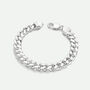 Sterling Silver Curb Chain Cuban Bracelet, thumbnail 1 of 4