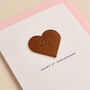 Personalised 3rd Wedding Anniversary Leather Card, thumbnail 2 of 3