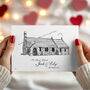 Wedding Venue Black And White Hand Drawn Illustration, thumbnail 1 of 3