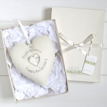 Personalised Wedding Hanging Heart Gift, 6 of 12