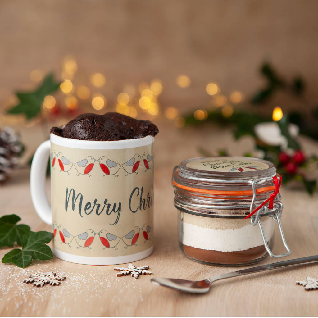 Vegan Personalised Christmas Mug Cake Gift Set By Lily Grace Baking