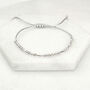 'Never Give Up' Morse Code Sterling Silver 925 Bracelet, thumbnail 5 of 6