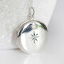 Personalised Large Round Sterling Silver Star Locket, thumbnail 1 of 12