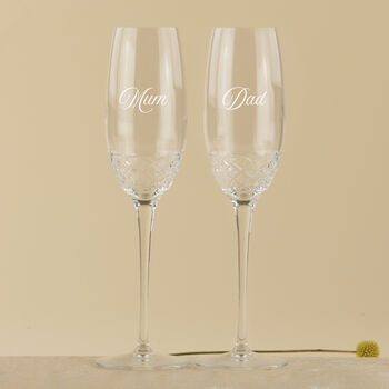Roma Crystal Champagne Flute Set, 2 of 7