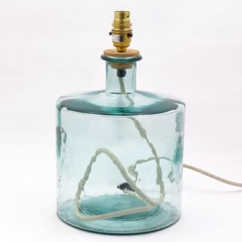 Recycled Glass Bottle Lamp | 32cm | Five Colours, 3 of 7