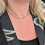 Dalmatian Jasper Skinny Gemstone Beaded Necklace, thumbnail 2 of 9